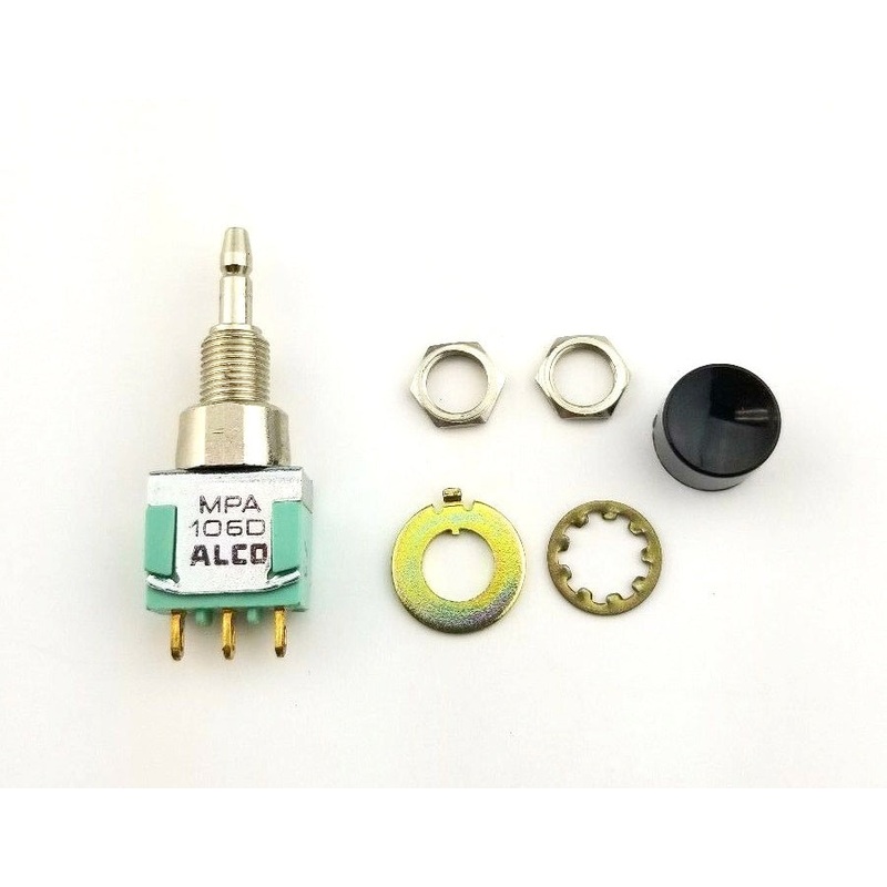 Alcoswitch MPA106D, SPDT ON-ON, Mini Push Button Switch 6A@125V, 4A@28V DC