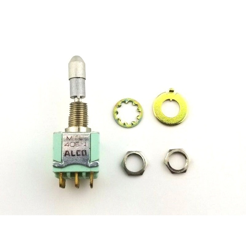 Alcoswitch MTL406N, 4PDT ON-ON, Locking Bat Mini Toggle 6A@125V, 4A@28V DC