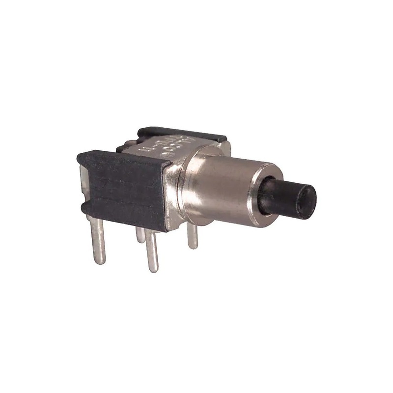 Alcoswitch TPB11CGRA0 SPST OFF-(ON) Momentary Right Angle BLACK Pushbutton 0.4VA