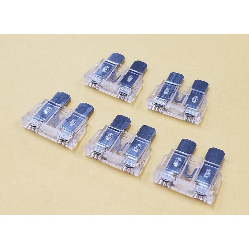 ATC25-5, Bussmann 25A 32V ATC Type Automotive Blade Fuses Lot of 5 ~ Clear
