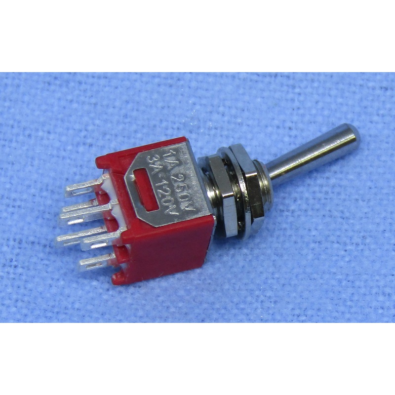 Philmore # 30-10048 DPDT ON-ON Sub-Mini Toggle Switch 3A@120V AC/28V DC
