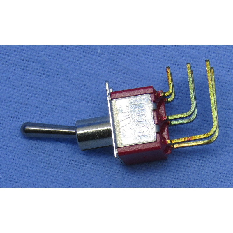 Philmore 30-20026 DPDT ON-ON Right Angle PC Mount Mini Toggle 5A@120V AC