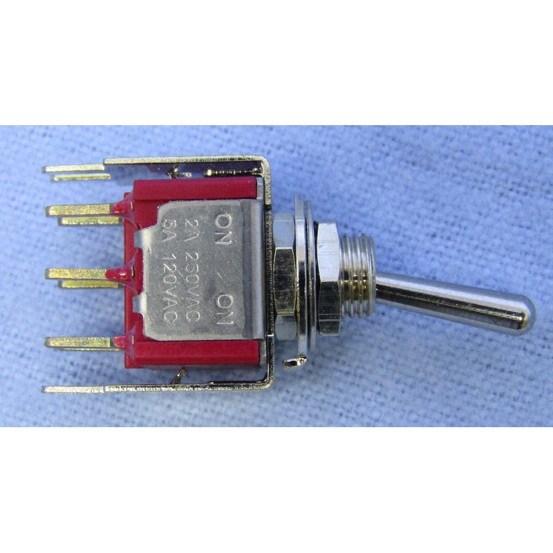 Philmore 30-20048 DPDT ON-ON PC Mount Mini Toggle Switch 5A@120V AC/28V DC