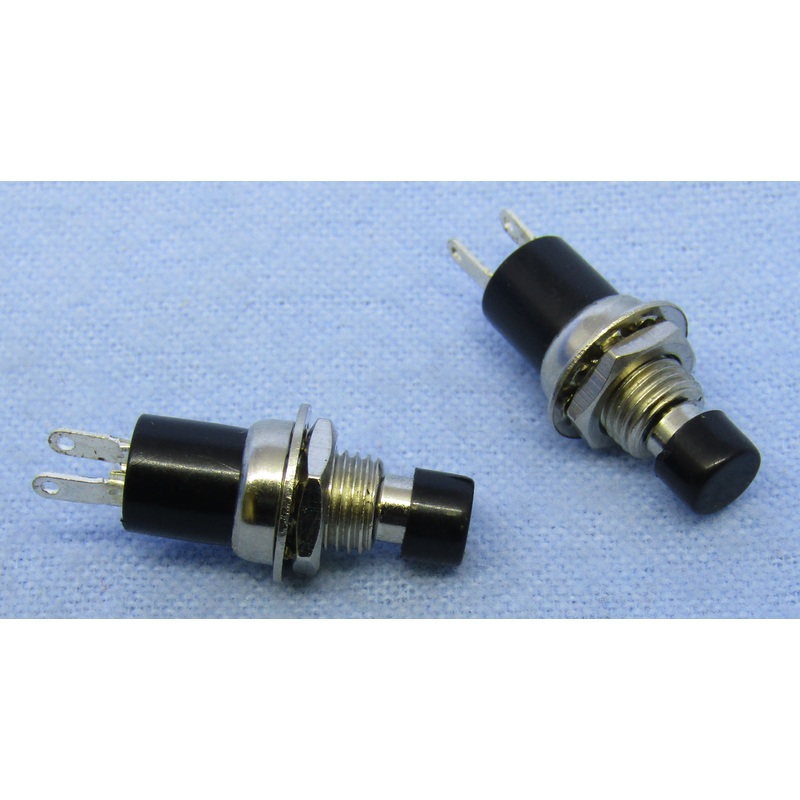 Philmore 30-2299 SPST ON-(OFF) Momentary Black Push Button Switch 1A@125V AC 2PK