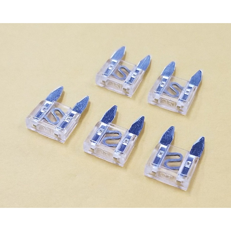 Philmore 64-6025 25A 32V ATM Mini Blade Automotive Fuses, Clear, 5 pack