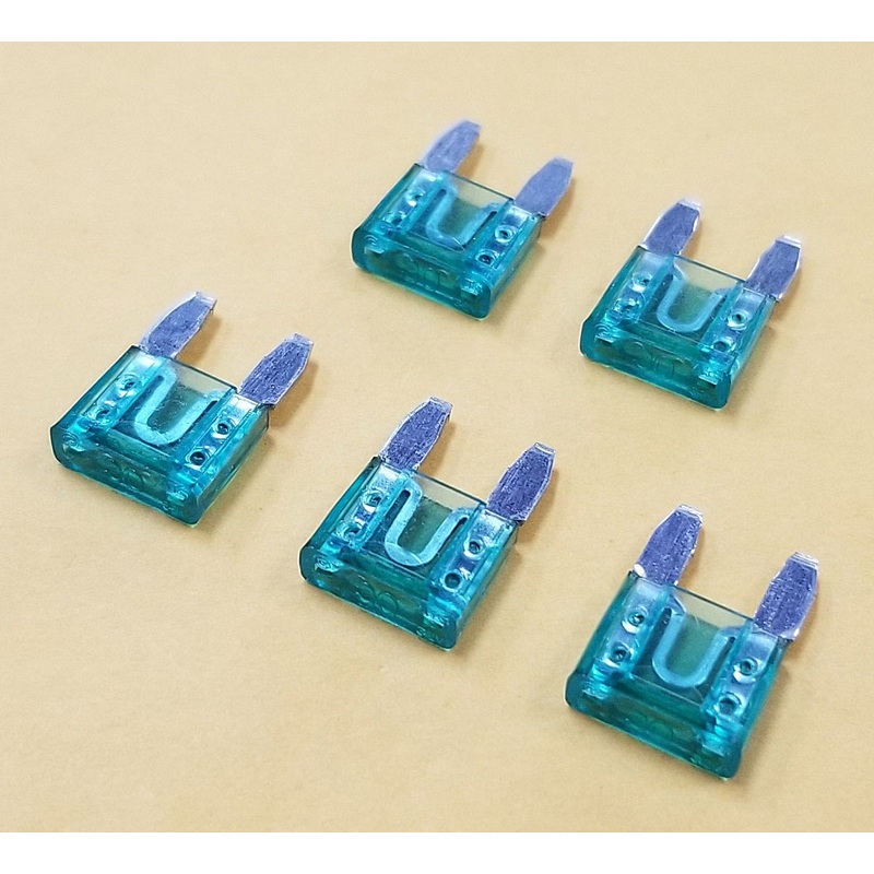 Philmore 64-6030 30A 32V ATM Mini Blade Automotive Fuses, Green, 5 pack