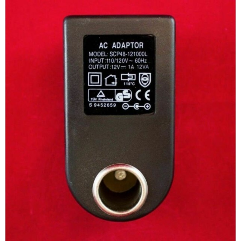 SCP48-121000L 12 Volt DC @ 1 Amp 110V/120V Power Supply Cigarette Lighter Jack