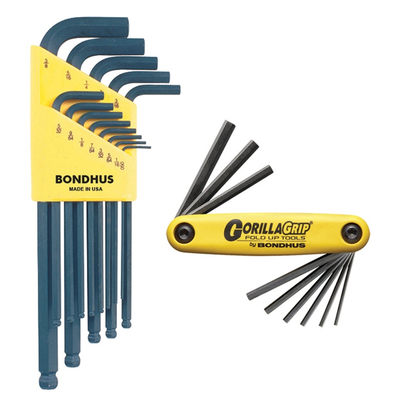 14189 (BLF22), Bondhus Double Pack, Balldriver Hex Key Set & Inch Fold Up Set
