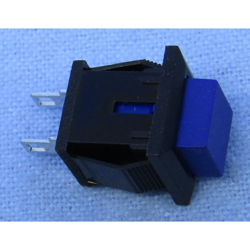 30-10068, Philmore SPST OFF-(ON), Momentary ON Square Blue Push Button Switch