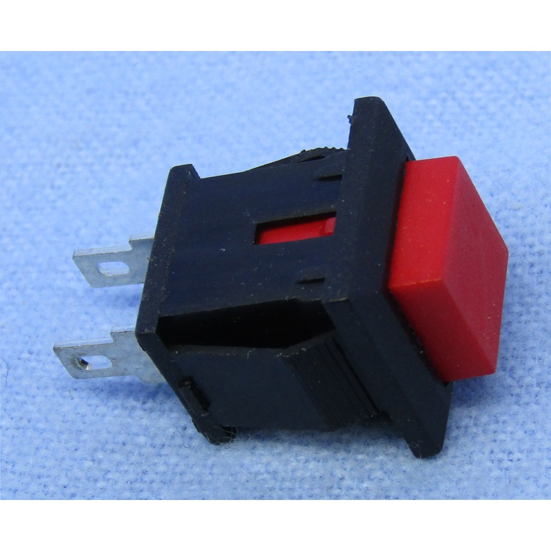 Philmore 30-10070 SPST ON-(OFF), Momentary OFF Square Red Push Button Switch