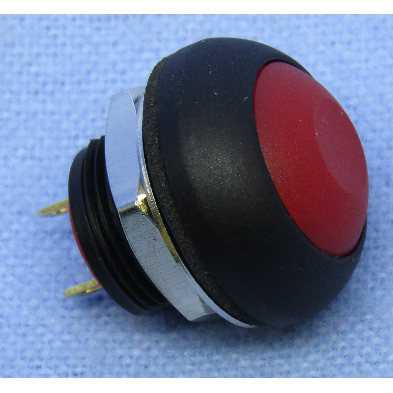 Philmore 30-12630 SPST OFF-(ON) Momentary Red Push Button Switch, IP67 Sealed