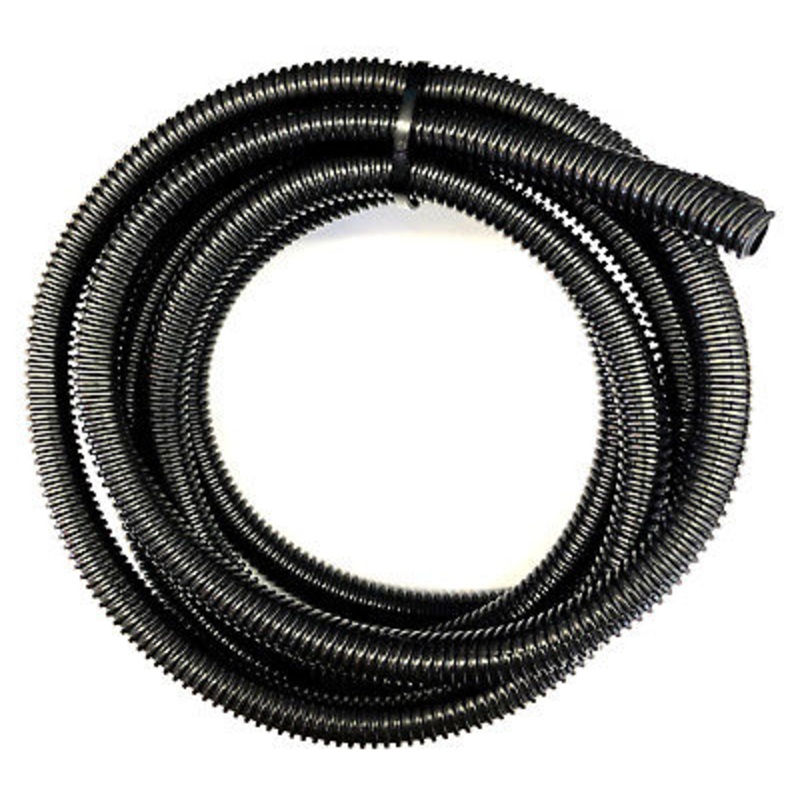 10 Foot Black Split Loom 1/2” Diameter Flexible Convoluted Tubing
