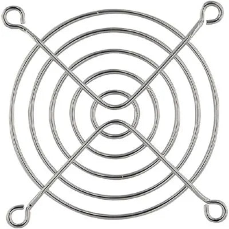 WFG31, Globe Motors Round Grill for 80mm (3.1″) Size Box Fans ~ Chrome Wire