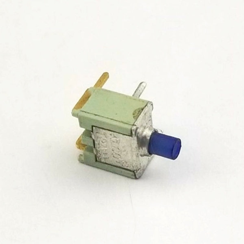 Alcoswitch TPA11CGRA6 SPST OFF-(ON) Momentary Right Angle BLUE Push Button 0.4VA