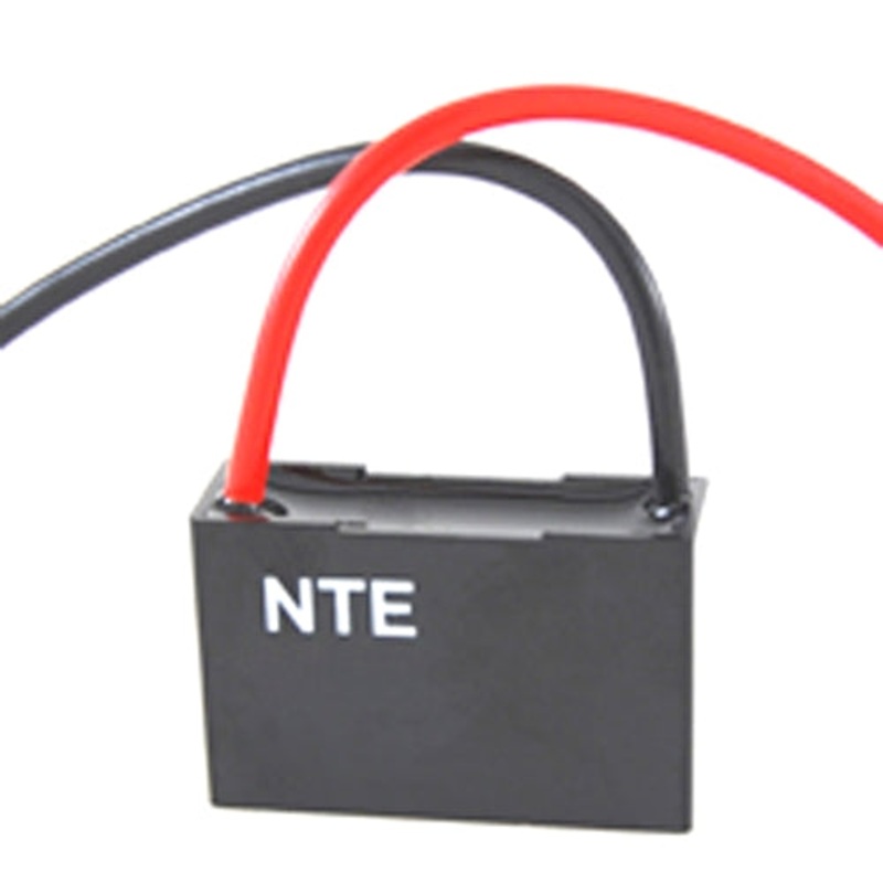 NTE CFC-1, 1uF @ 125/250V AC Single Ceiling Fan Capacitor