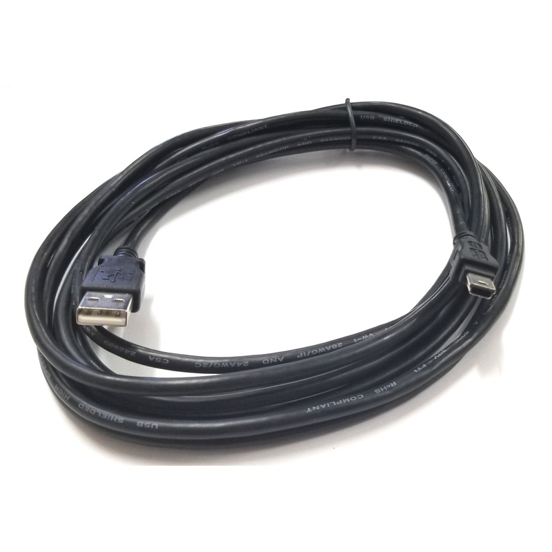 10′ USB A Male to USB Mini B Male Data or Video Cable, 10ft USB 2.0
