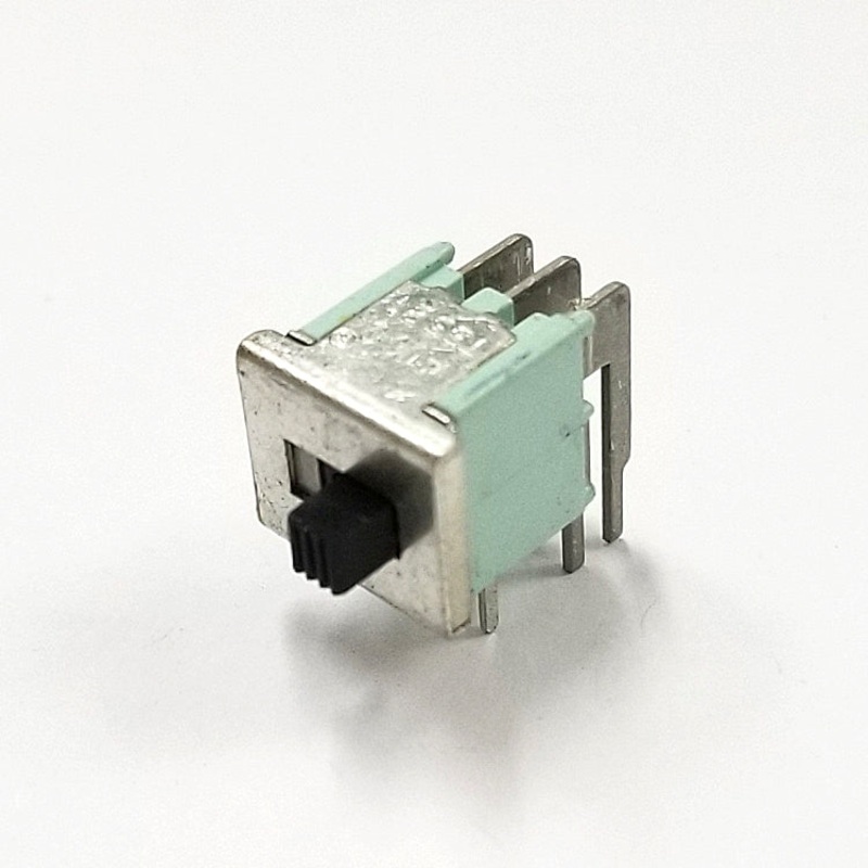 Alcoswitch # TSS21NGRA (2-1437579-0) DPDT Right Angle Slide Switch ~ 0.4VA @ 20V