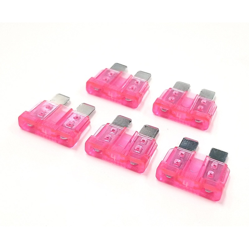 ATC4-5, Bussmann 4A 32V ATC Type Automotive Blade Fuses Lot of 5 ~ Pink