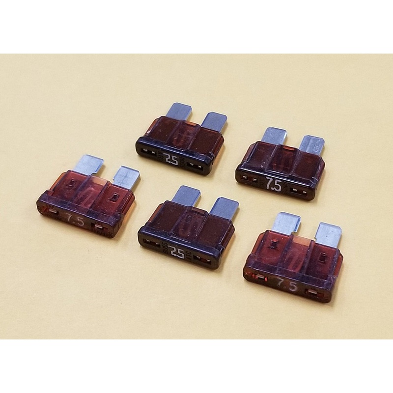 ATC7.5-5, Bussmann 1A 32V ATC Type Automotive Blade Fuses Lot of 5 ~ Brown