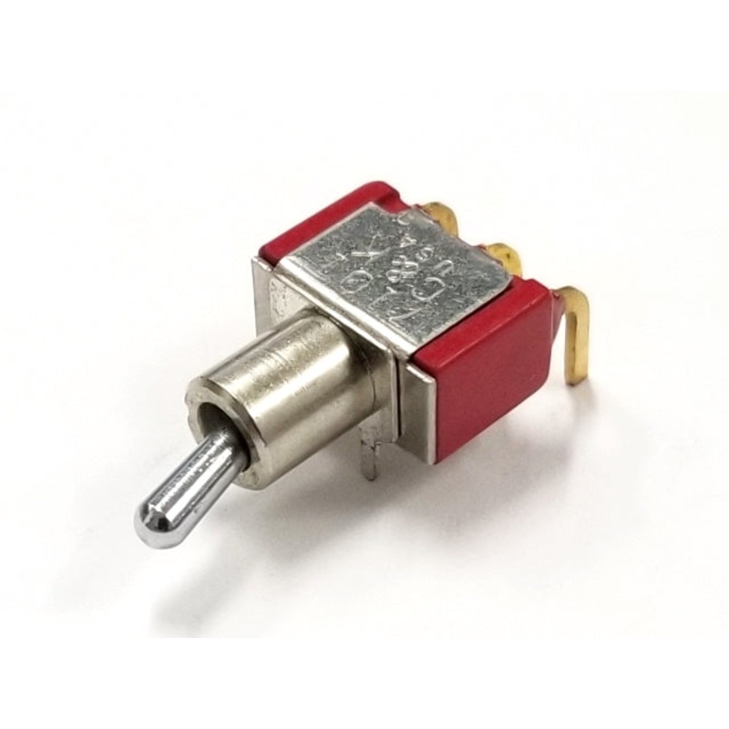 C&K 7101MD9ABE SPDT ON-ON Right Angle Toggle Switch, Horizontal Action 4VA @ 20V