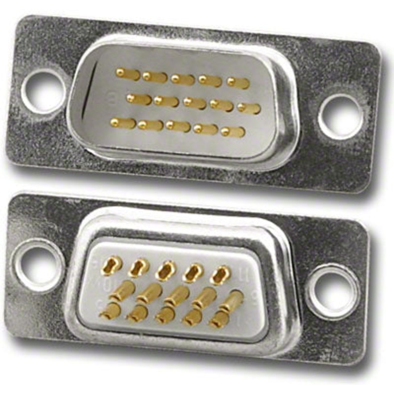 Pan Pacific DHS-15P, 15 Pin Male High Density D-Sub Solder Type Connector