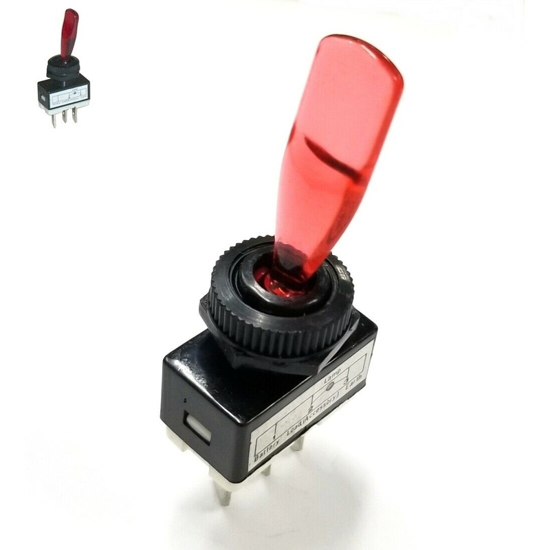 SPST ON-OFF RED Glow Paddle Toggle Switch 15A @ 12V DC #133268