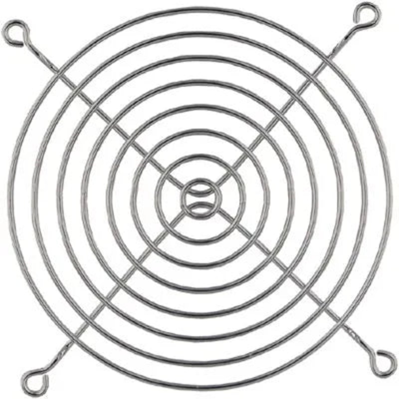 WFG47, Globe Motors Round Grill for 120mm (4.7″) Size Box Fans ~ Chrome Wire