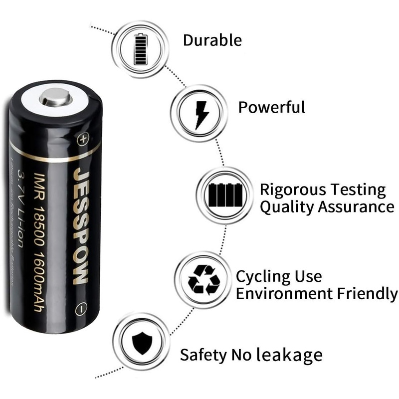 18500-R      – 18500 Rechargeable Batteries, IMR 18500 Rechargeable Li-ion Battery 1600mAh 3.7V