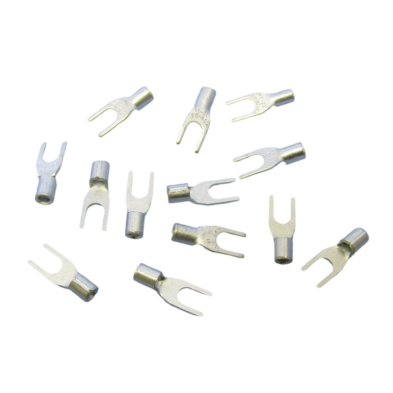 65-2044, Philmore #6 Spade Non-Insulated Crimp Terminals for 16-14 AWG 15pk