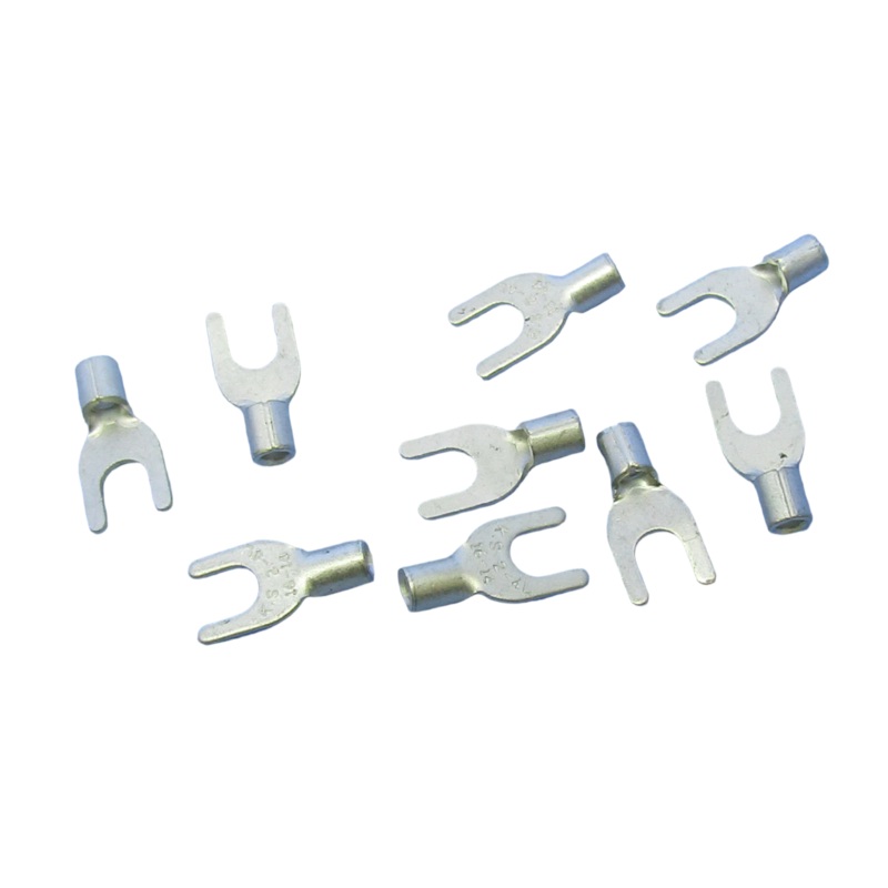 65-2045, Philmore #8 Spade Non-Insulated Crimp Terminals for 16-14 AWG 15pk