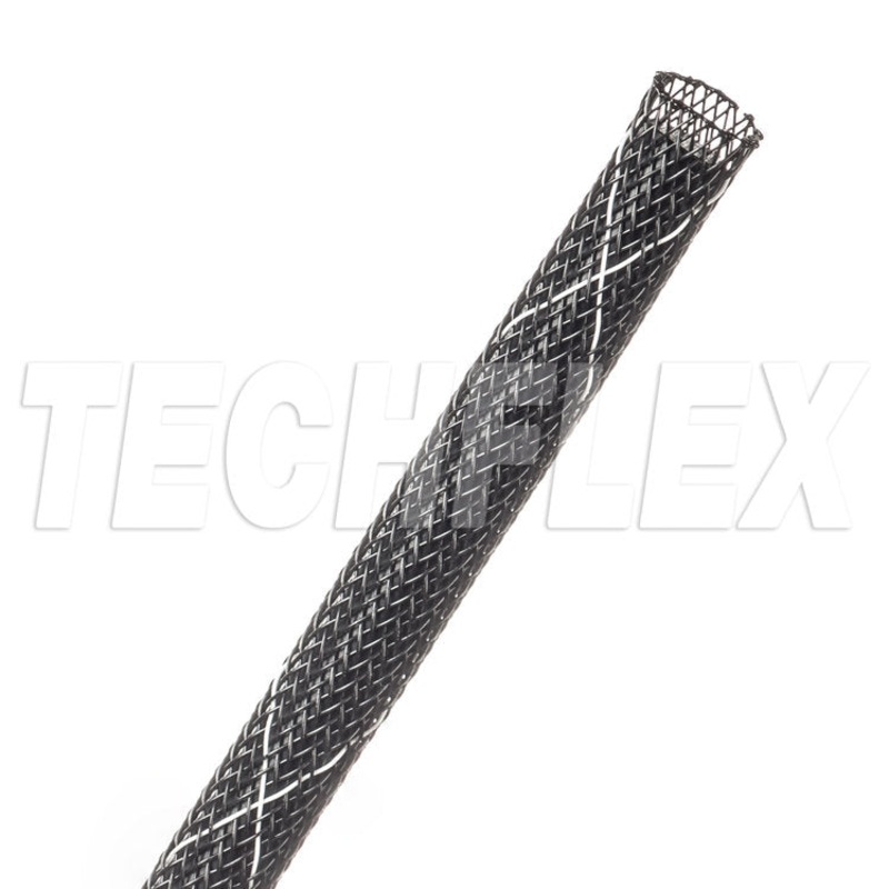 FRN0.25TB-200FT Flexo Flame Retardant – 1/4″ – Black w/ White Tracer, 200ft