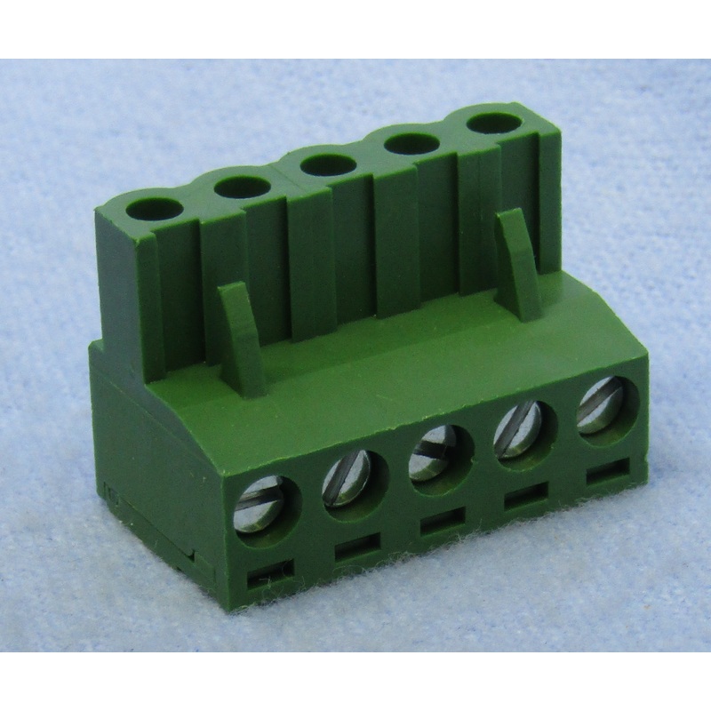 Philmore 13-2605, 5 Position Horizontal Female Euro Mag DePluggable Terminal Block