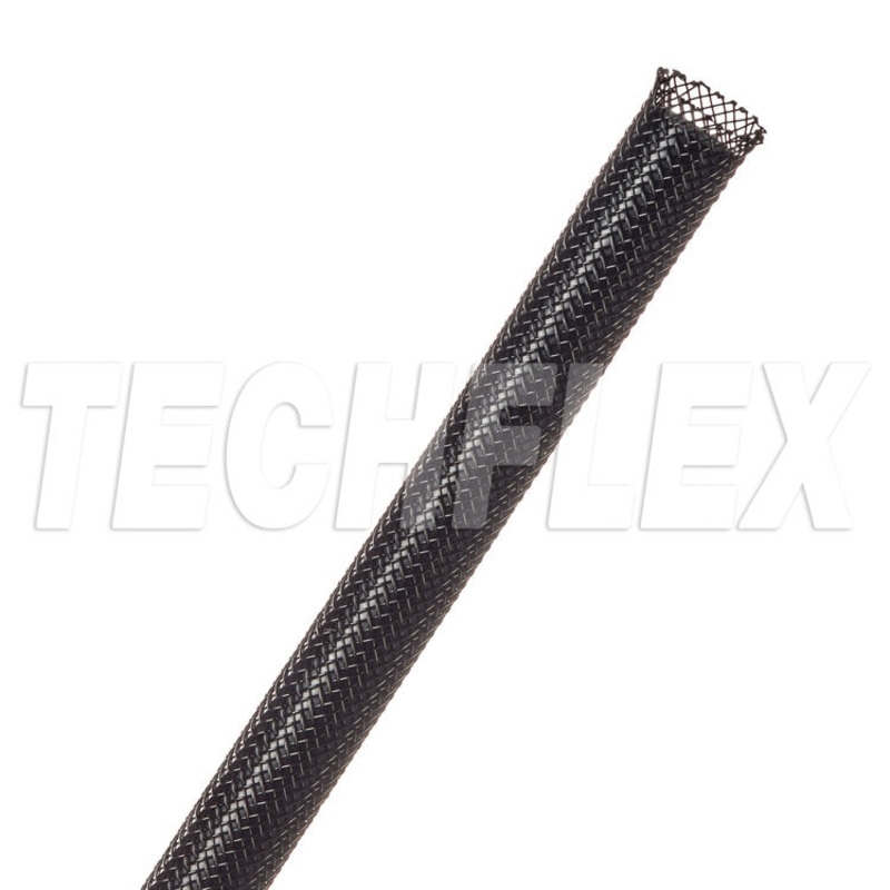 PTN0.25BK-100 Flexo PET – 1/4″ (6.35mm) Expandable Sleeving, 100ft, Black