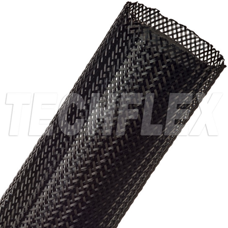 PTN1.75BK-200 Flexo PET  1.75″ (44.45mm) Expandable Sleeving 200ft Length Black