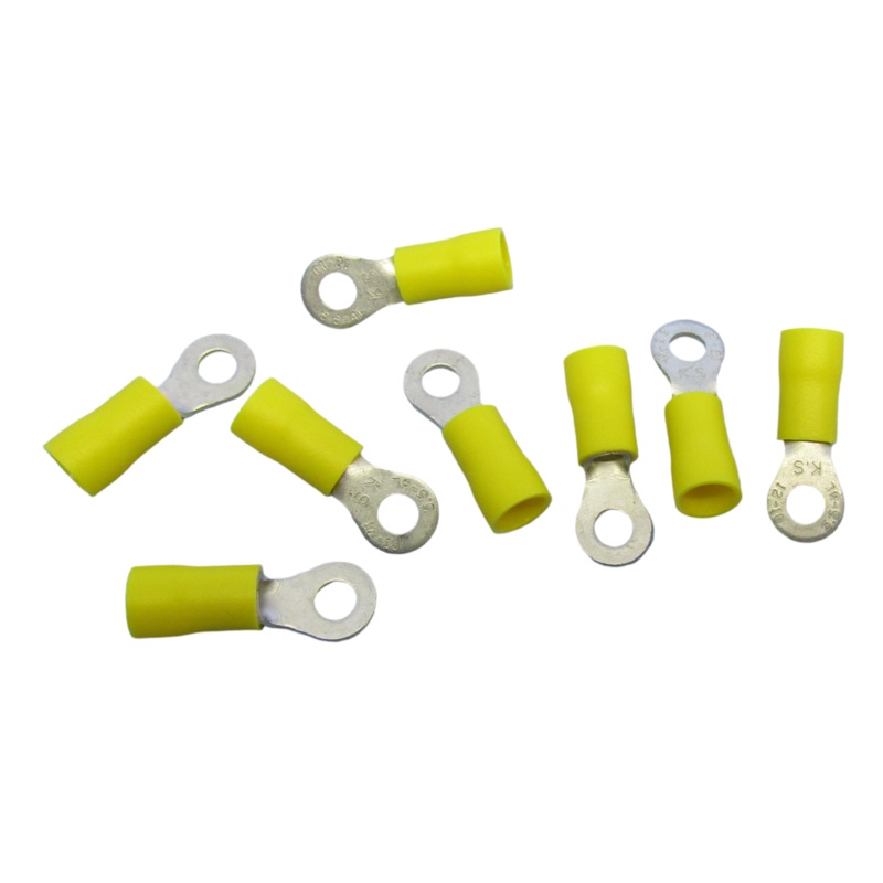 65-1565, Philmore #8 Ring Terminals 10-12 AWG Yellow 8pk