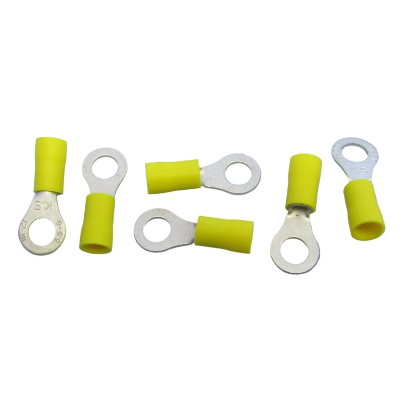 65-1567, Philmore 1/4″ Ring Terminals 10-12 AWG Yellow 5pk