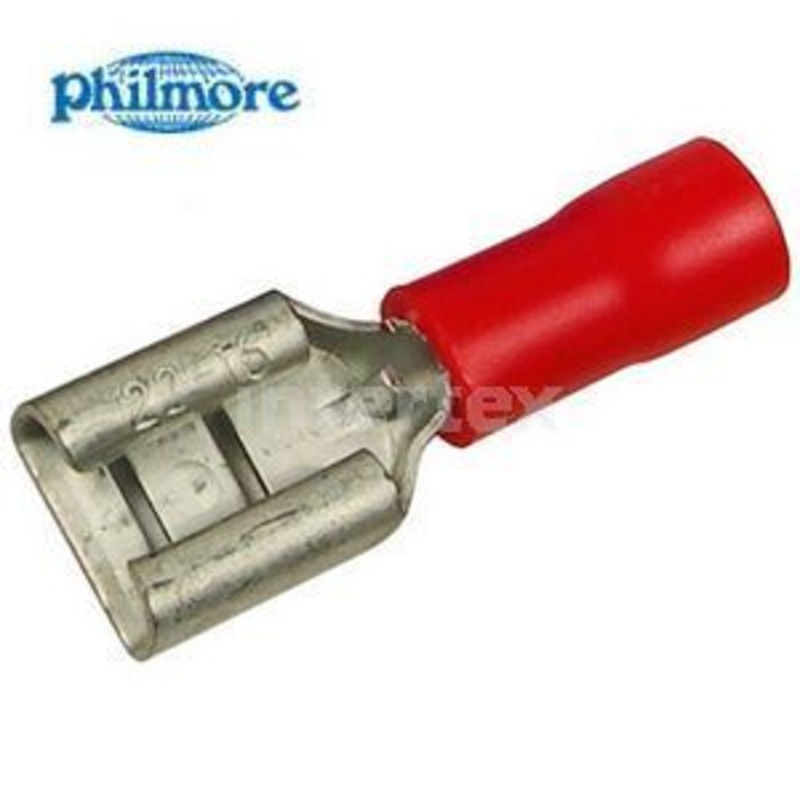 65-4521, Philmore Ins Quick Connect Terminal 22-16 AWG .110″ Red 15PK