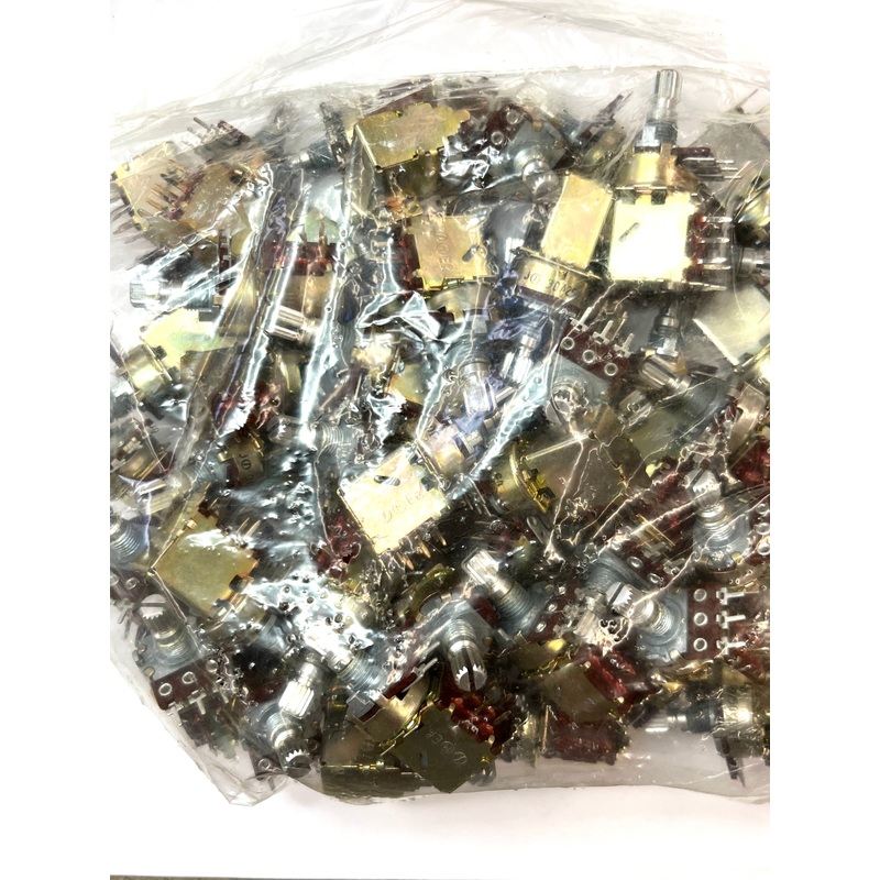 A250K-100PK, Push-Pull 250K Ohm PC Mount Potentiometer w/ DPDT Switch ~ 100 Pack