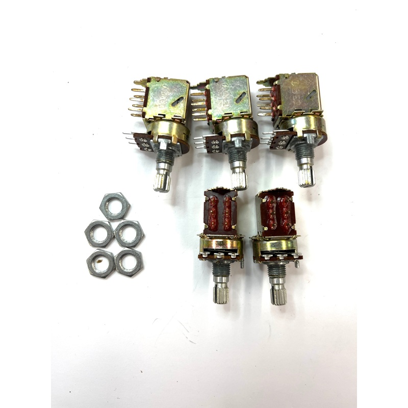 A250K-5PK, Push-Pull 250K Ohm PC Mount Potentiometer w/ DPDT Switch ~ 5 Pack