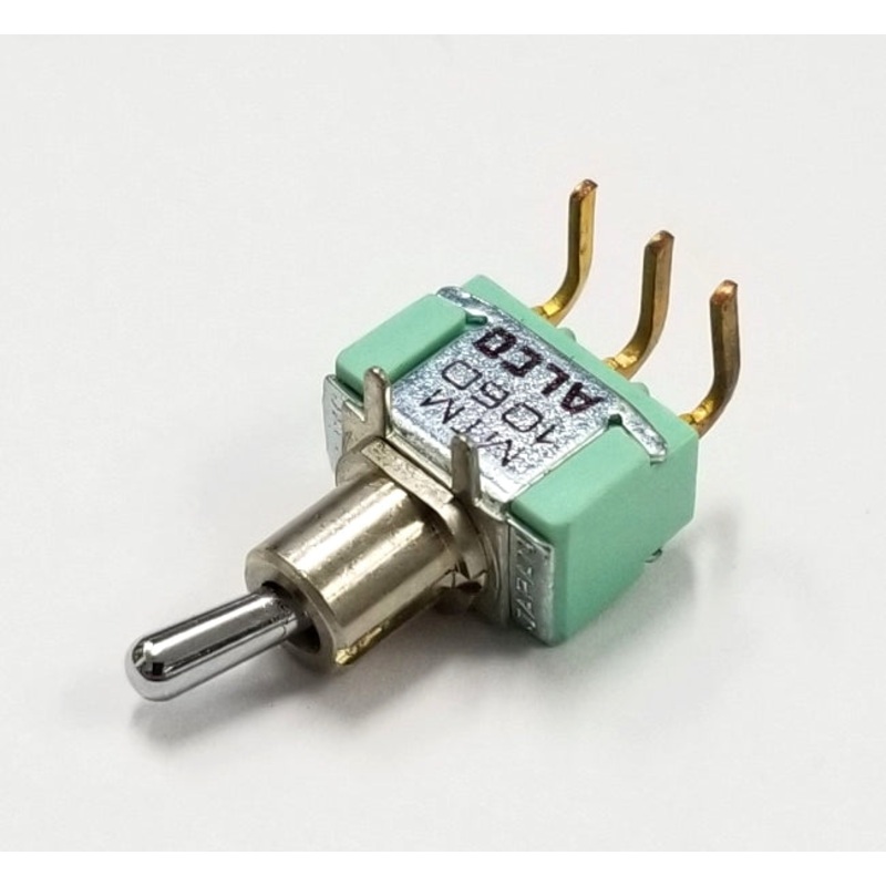 MTM106D-R, Alcoswitch SPDT ON-ON Right Angle Toggle Switch, Horizontal Action 6A @ 125V