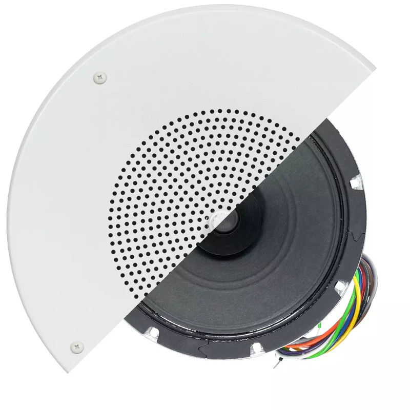 R1810-72K, Lowell 8 inch Dual Cone Speaker w/ 25/70V Xfmr, Grille & Volume Knob