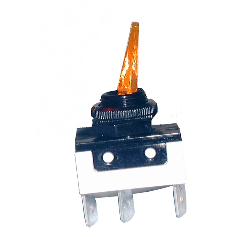 30-894, Philmore SPST ON-OFF Amber 12V Lighted Paddle Toggle Switch 16A@12V DC