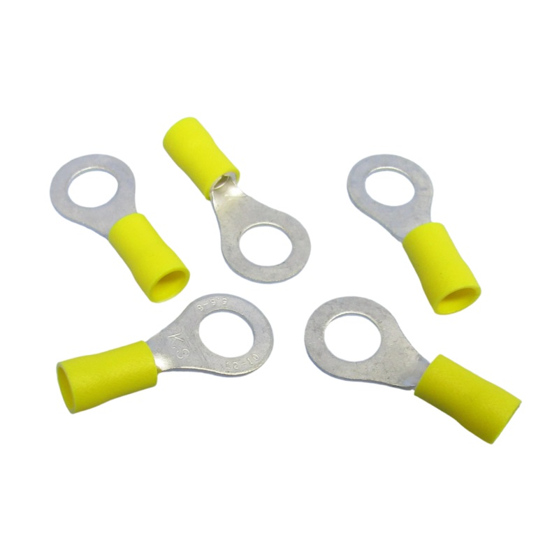 65-1568C, Philmore 5/16″ Ring Terminals 10-12 AWG Yellow 100pk