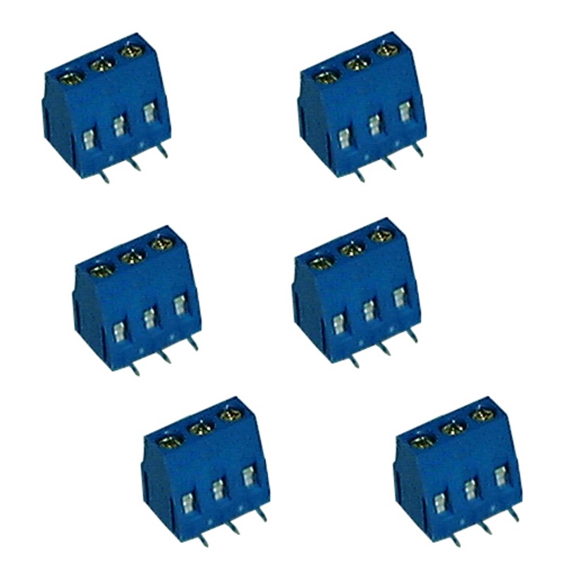 Philmore # TB143 3 Position Horizontal (Right Angle) Terminal Blocks ~ 6 Pack