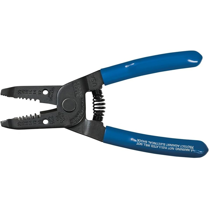1011, Klein  Multi-Purpose Wire Stripper and Cutter, Made in USA, 10-20 AWG Solid and 12-22 AWG Stranded Wire