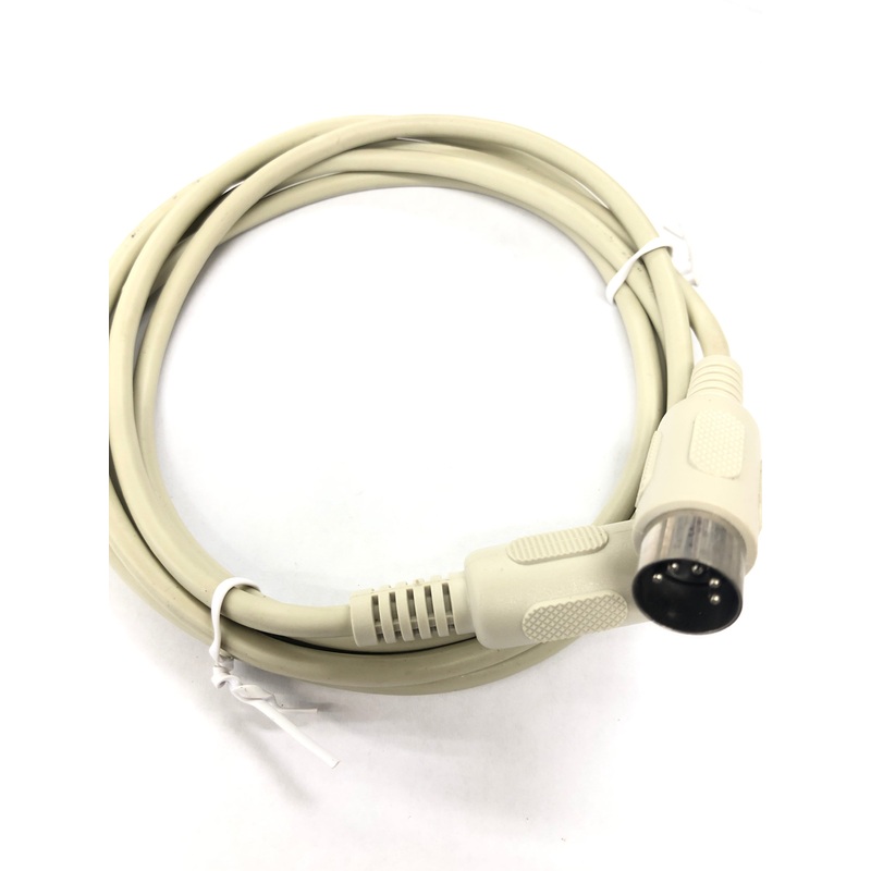 6FT 5 Pin DIN Male to Male MIDI Patch Cable, 6 Foot Beige