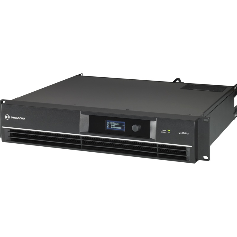 C1300FDi-US, Dynacord 2x650W DSP Power Amplifier for Installations. With FIR drive, Phoenix connectors.