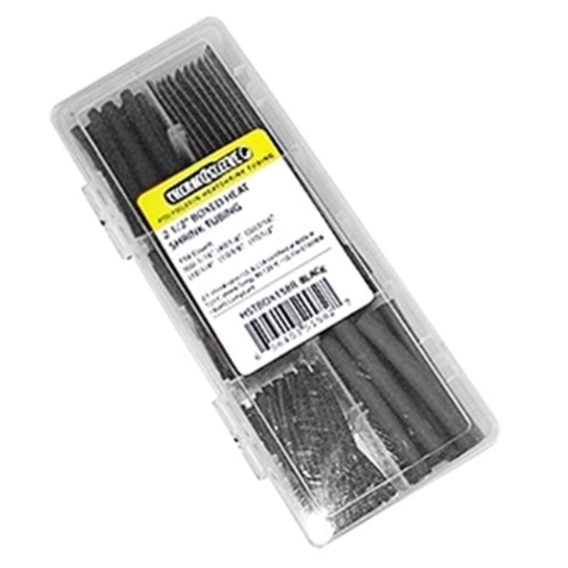 HSTBOX158B, Thermosleeve 158 Piece Black, 2 1/2″ Length Heat Shrink Kit