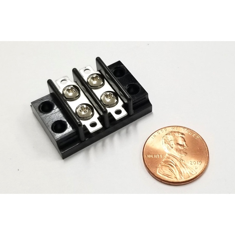 Sato Parts # ML-24-2P 2 Position 6A Screw & Solder Lug Barrier Block