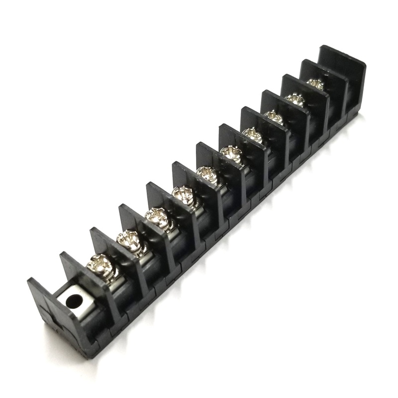 Sato Parts # ML-40-S3EXF-10P, 10 Position Screw Terminal Barrier Block ~ 10A @ 250V